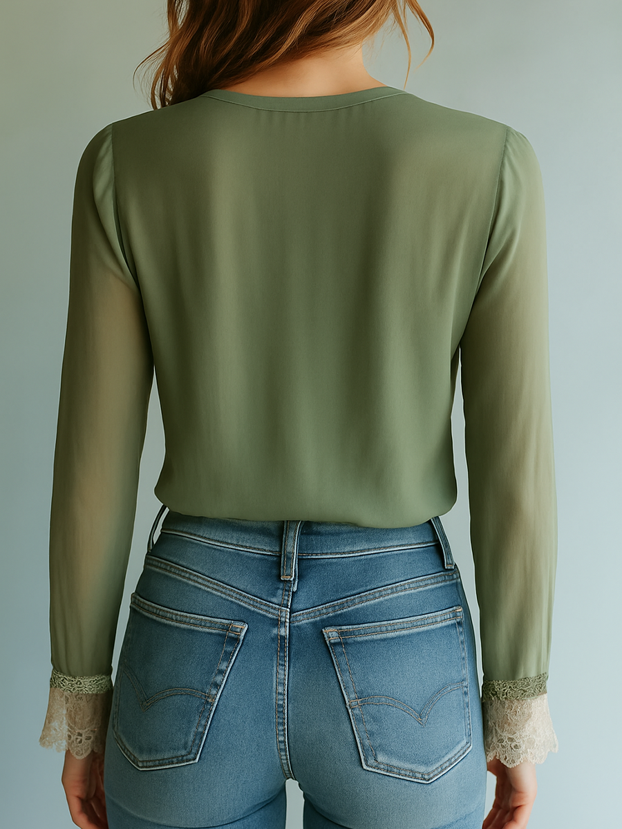 Elena · Blusa Encaje Floral Bohemia