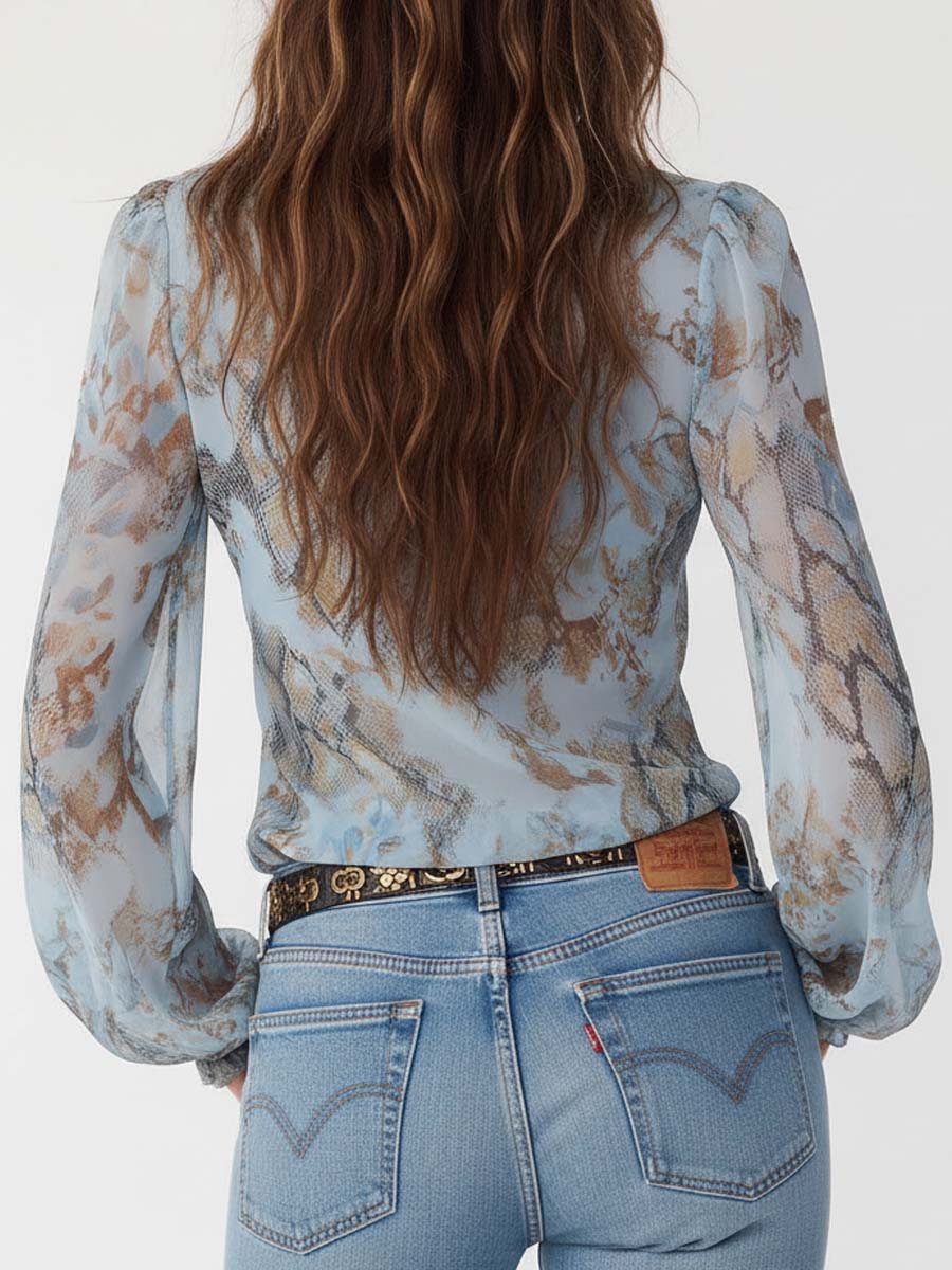 Marina · Blusa fruncida con cremallera dorada