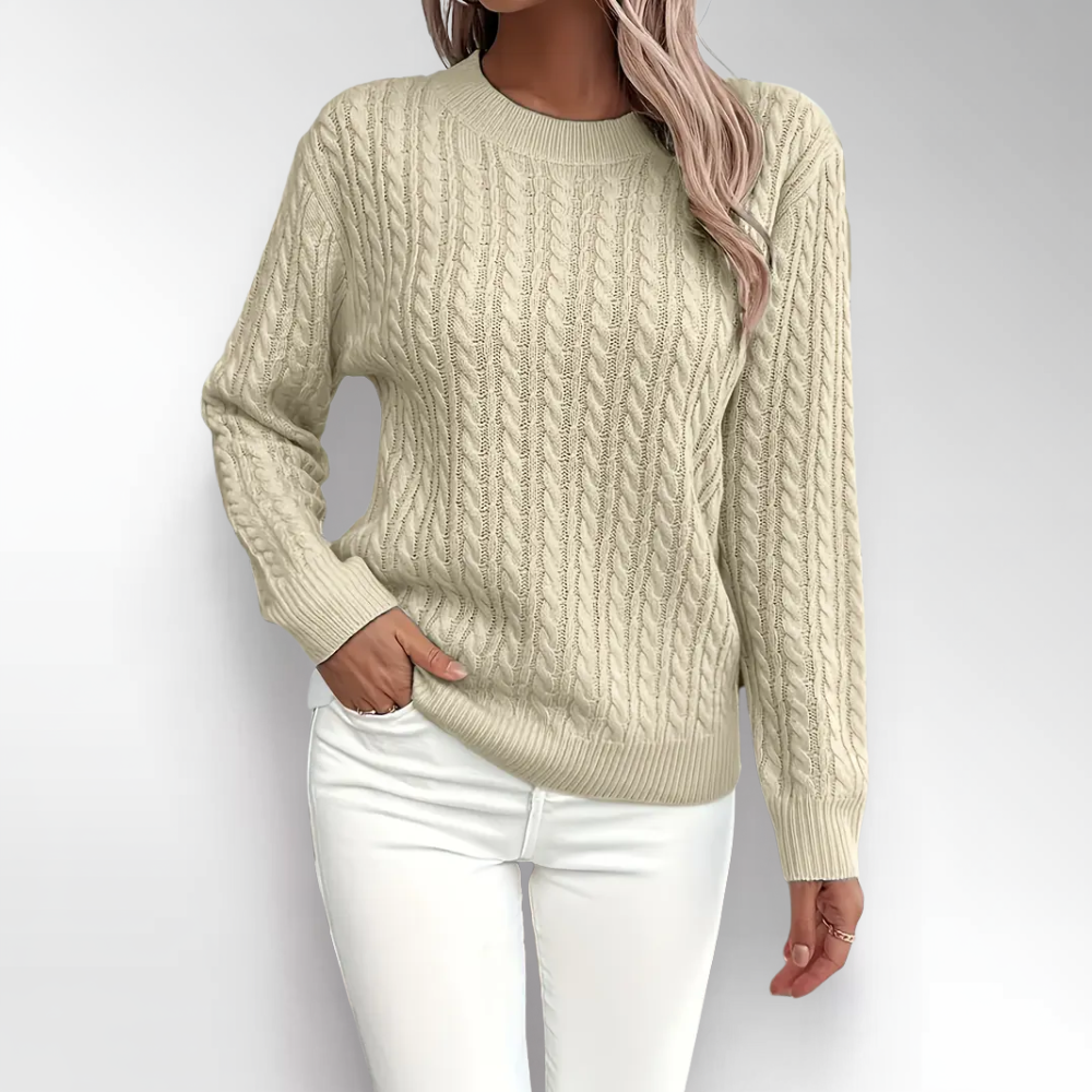 Bernila | Suéter Elegante de Punto Trenzado