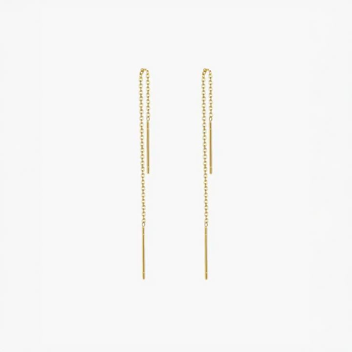 Persaïa | Pendientes de aro finos para enhebrar en diseño moderno