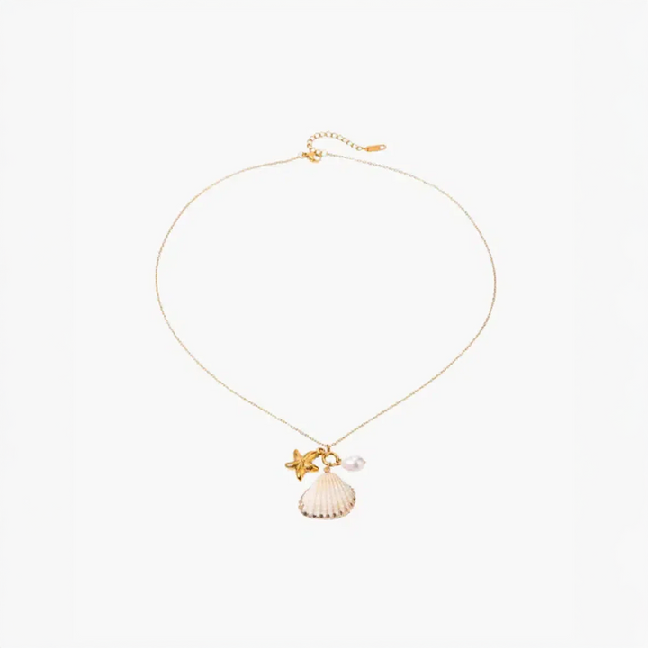 Avelia | Collar de Estrella de Mar y Perla en Encanto Marítimo