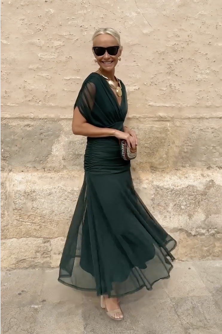 Valentina - Vestido Maxi de Fiesta Elegante con Escote en V