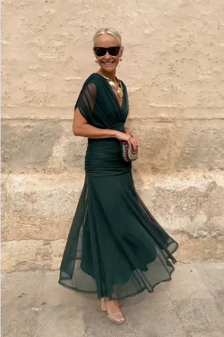 Valentina - Vestido Maxi de Fiesta Elegante con Escote en V