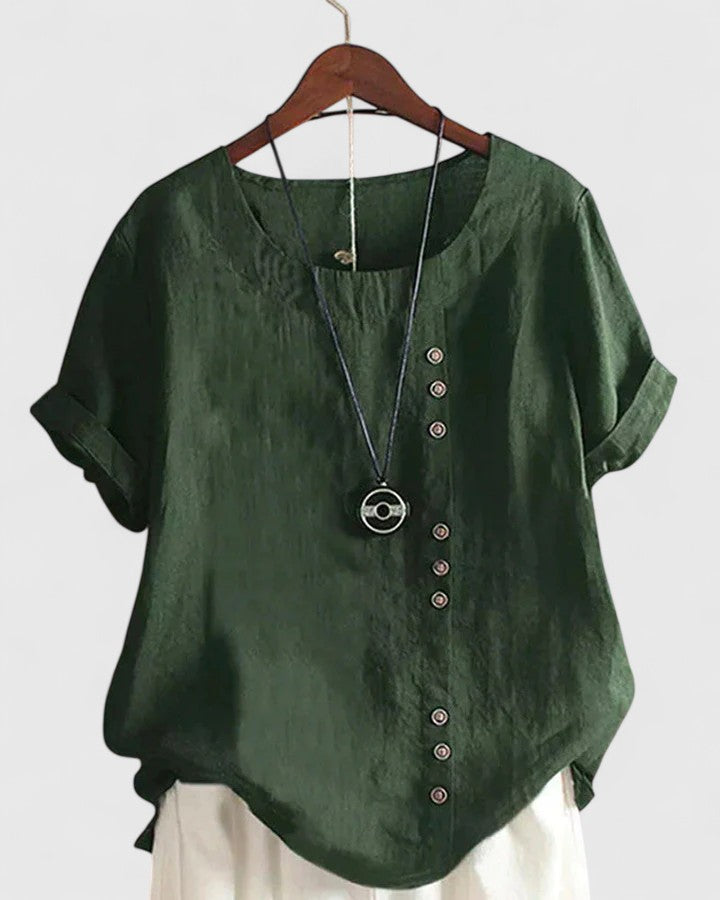 Elisavie | Blusa de Manga Corta Cómoda