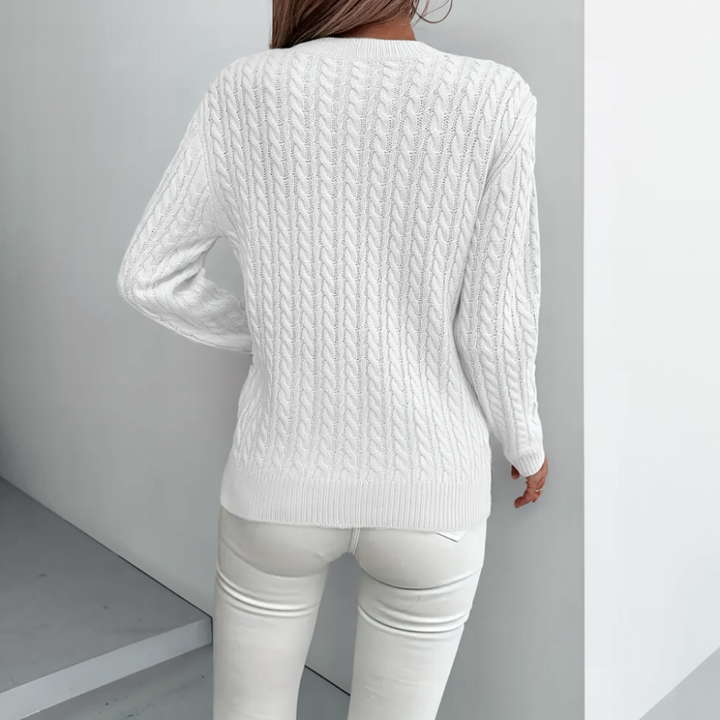 Bernila | Suéter Elegante de Punto Trenzado