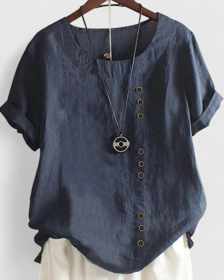 Elisavie | Blusa de Manga Corta Cómoda