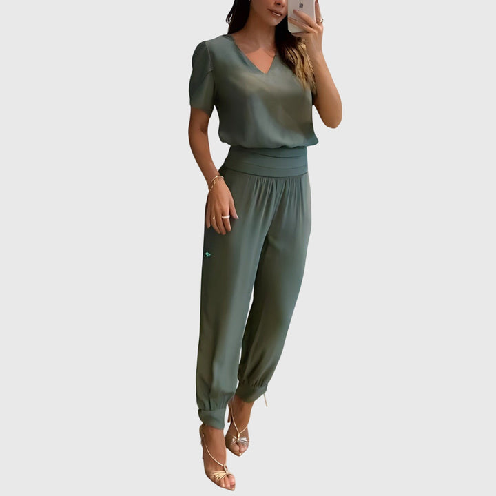 Jennifer™ | Conjunto de Blusa y Pantalones Elegante