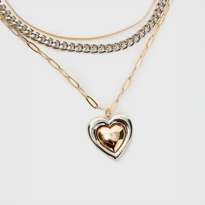 Faelya | Conjunto de collares en diseño de dos tonos