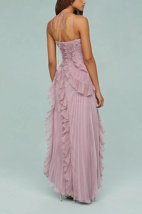 Rose™ – Vestido Largo Plisado con Corte Elegante y Ajuste Favorecedor