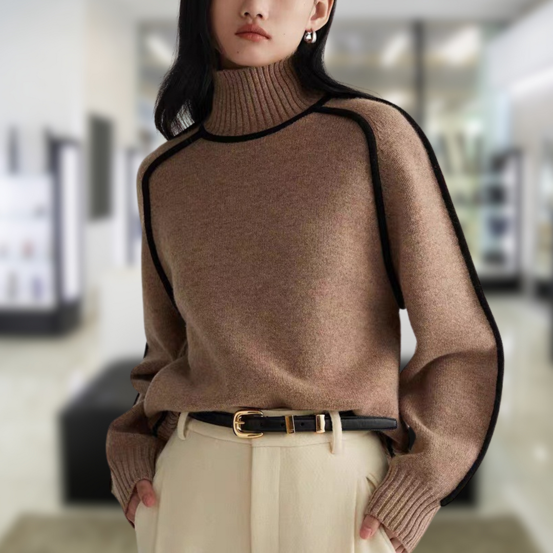 Evelyn | Suéter de Cuello Alto Cómodo