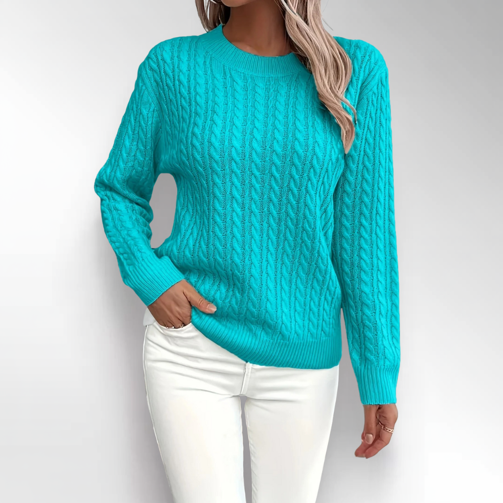 Bernila | Suéter Elegante de Punto Trenzado