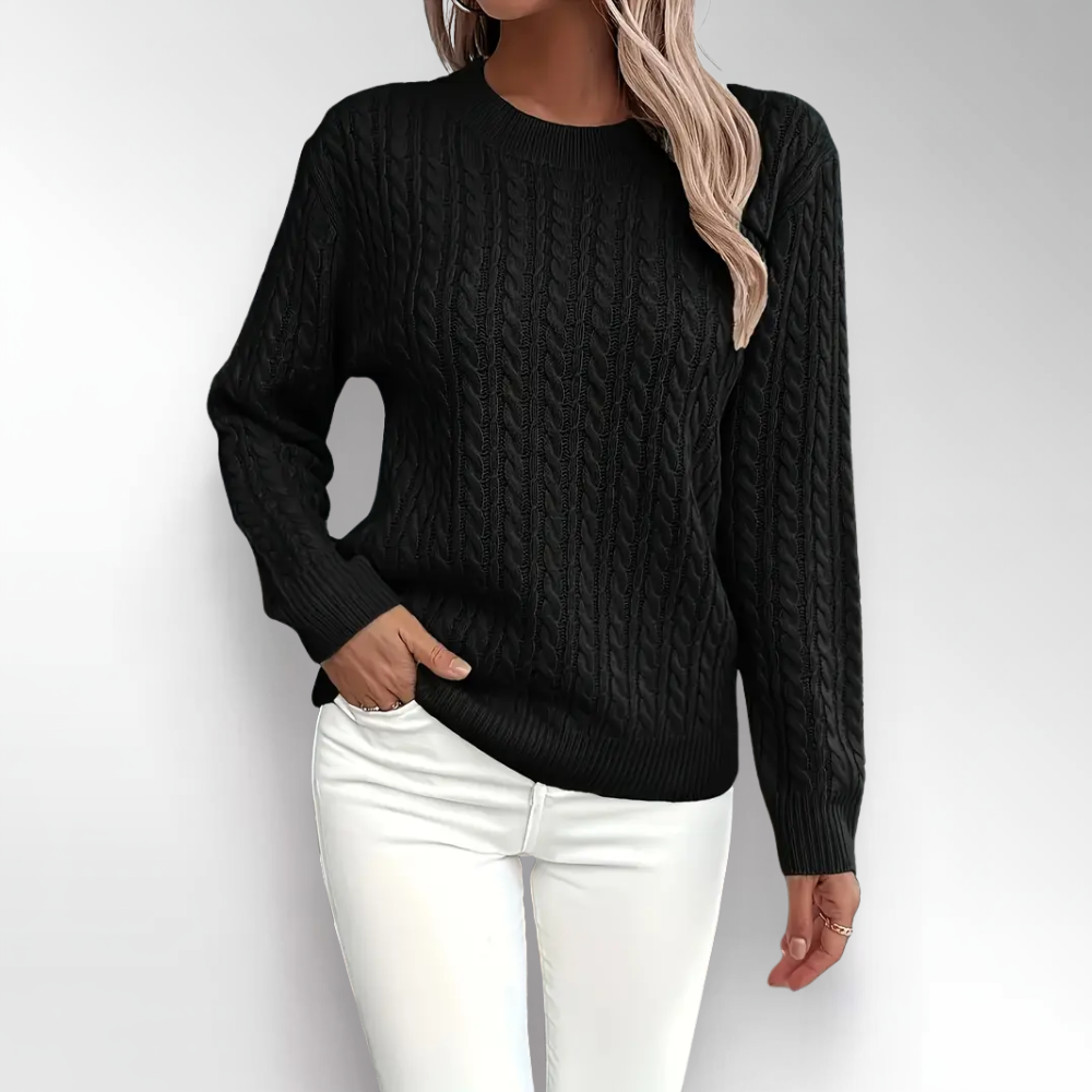 Bernila | Suéter Elegante de Punto Trenzado