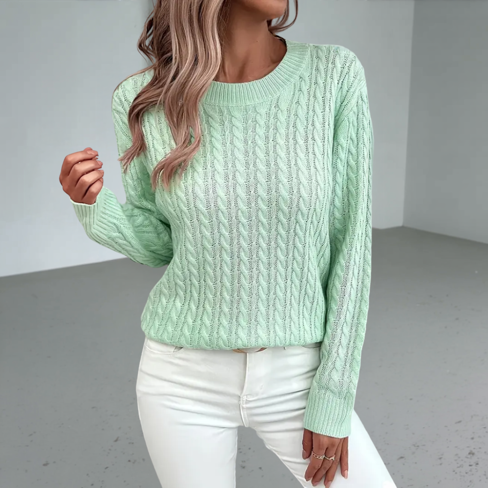 Bernila | Suéter Elegante de Punto Trenzado