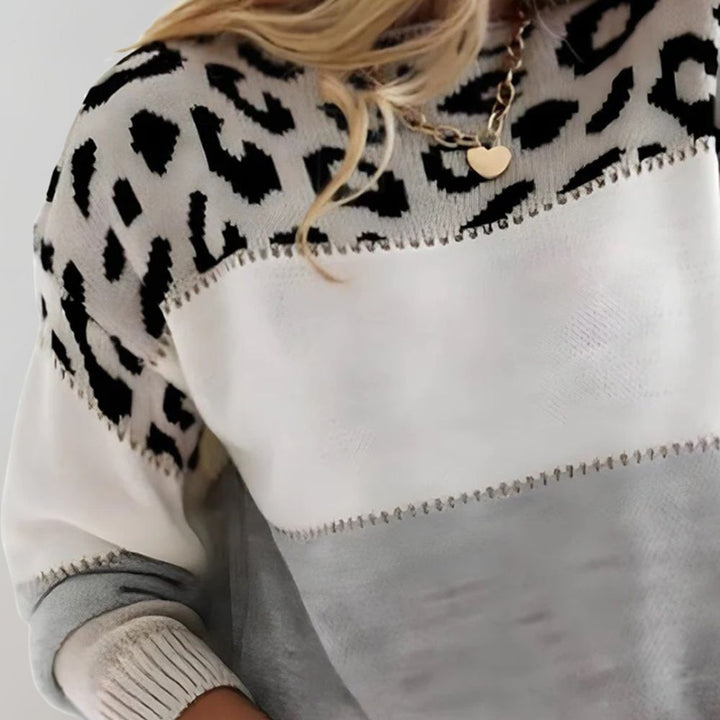 Charlene | Suéter Casual de Estampado de Leopardo