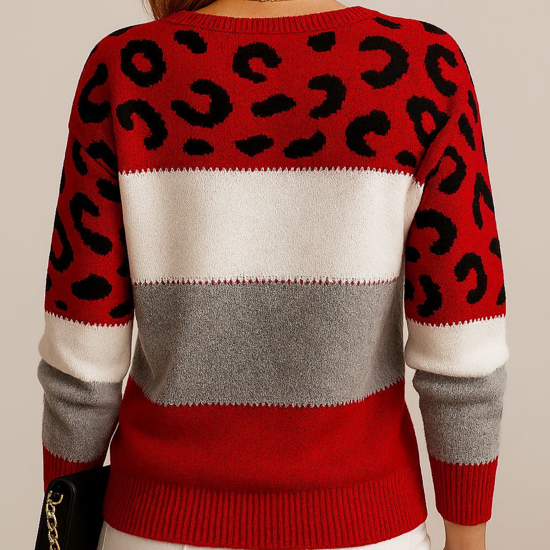 Charlene | Suéter Casual de Estampado de Leopardo