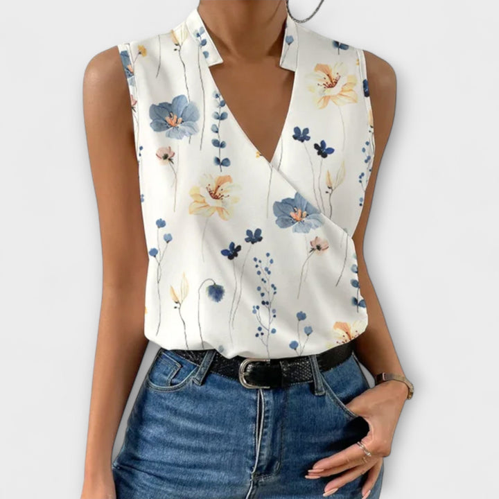 Loretta™ | Blusa Elegante con Escote en V – Estilo Sofisticado y Cómodo