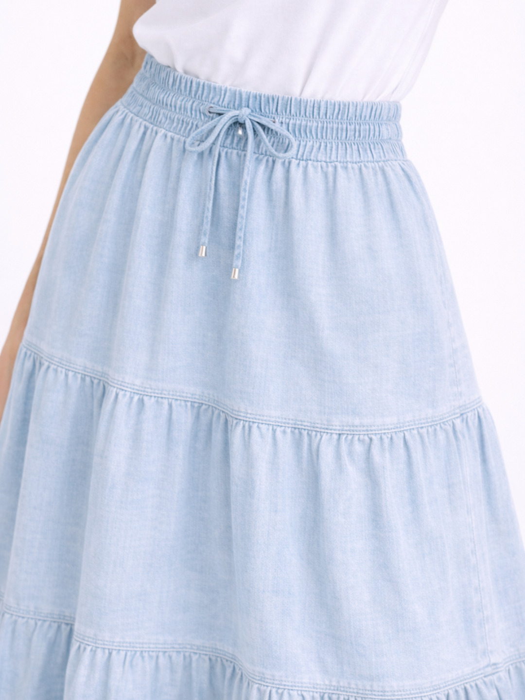 FALDA DENIM BORDADO