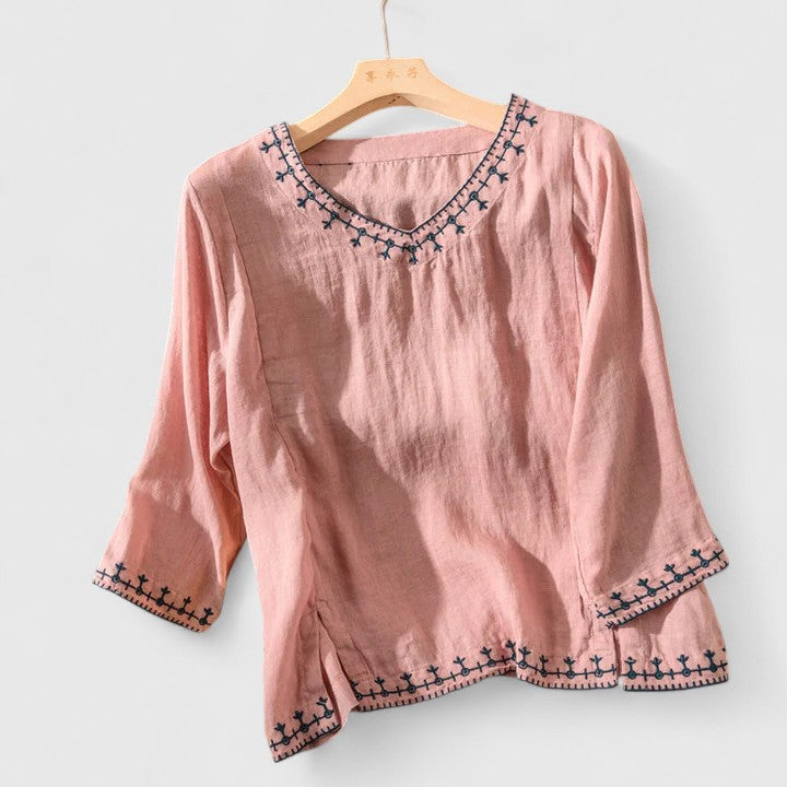 Taysia | Blusa Elegante de Cuello en V