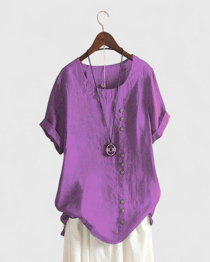 Elisavie | Blusa de Manga Corta Cómoda