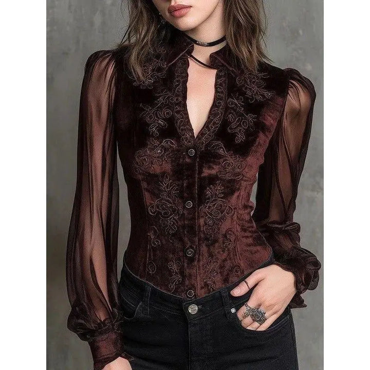 Teresa · Blusa elegante con estampado floral
