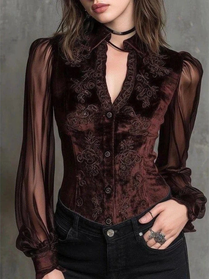 Teresa · Blusa elegante con estampado floral