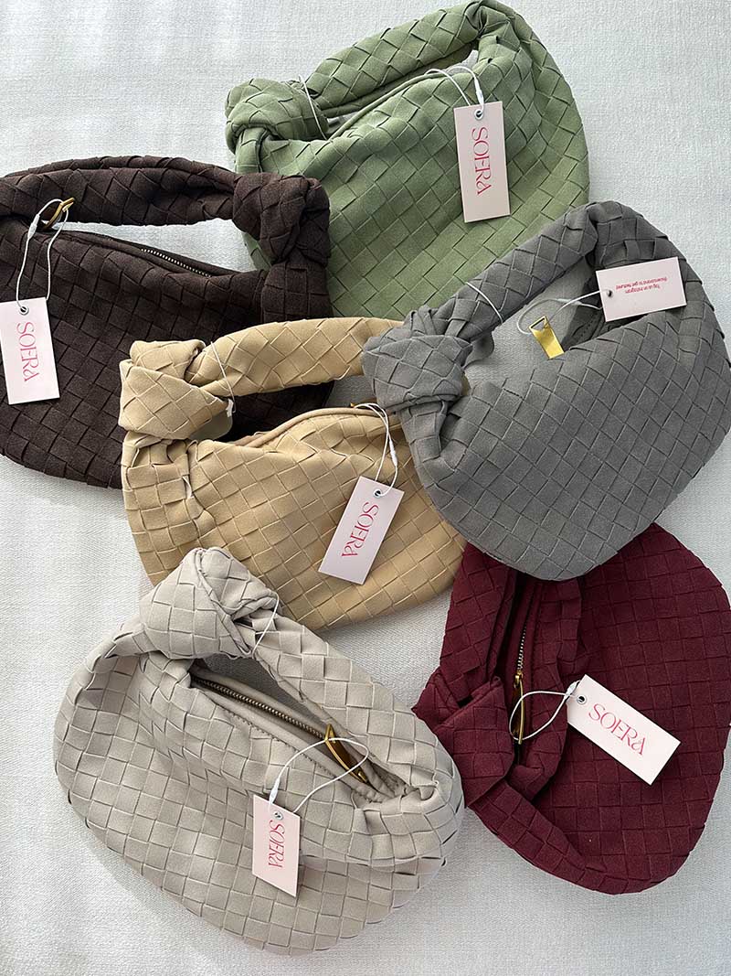 Anémona | Mini Bolsa de Ante Tejida