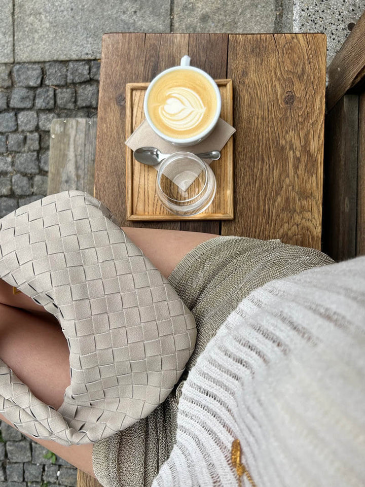 Anémona | Mini Bolsa de Ante Tejida