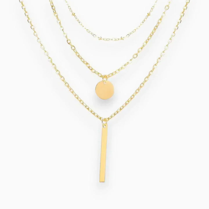 Zénévia | Collar de Oro con Diseño en Capas