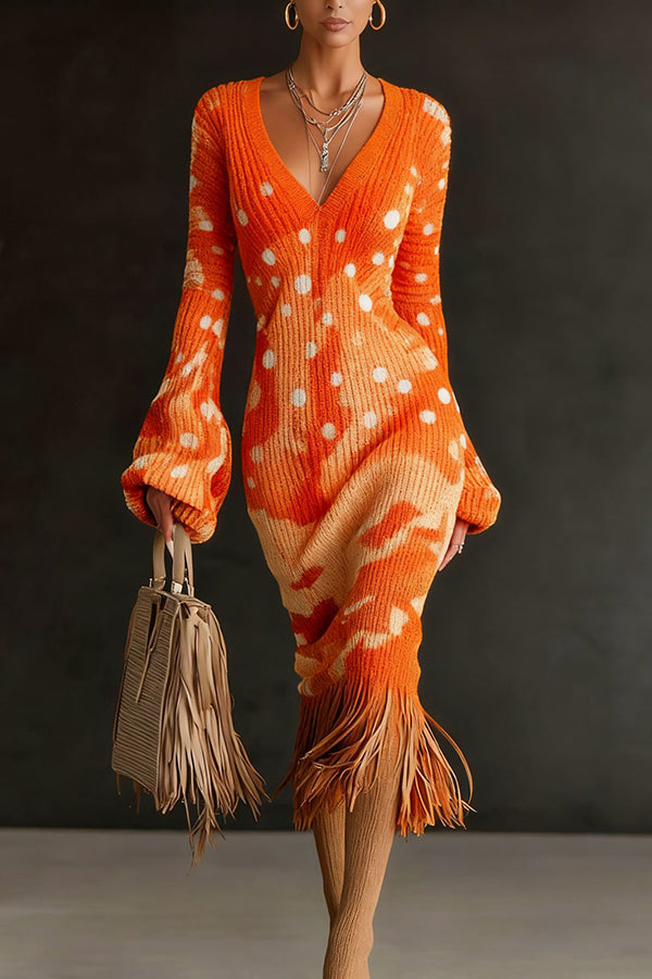 Olivia · Vestido ajustado con flecos