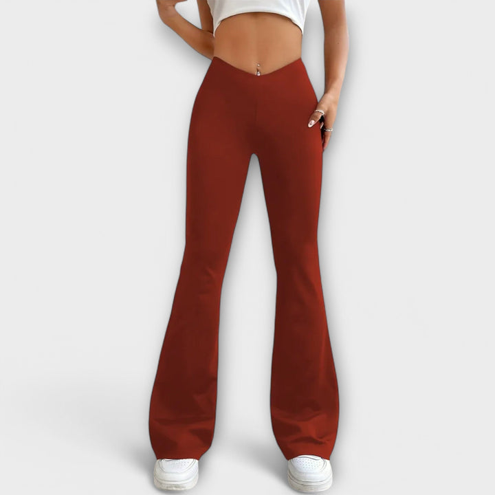 Serena - Pantalones Relaxed con Pierna Acampanada