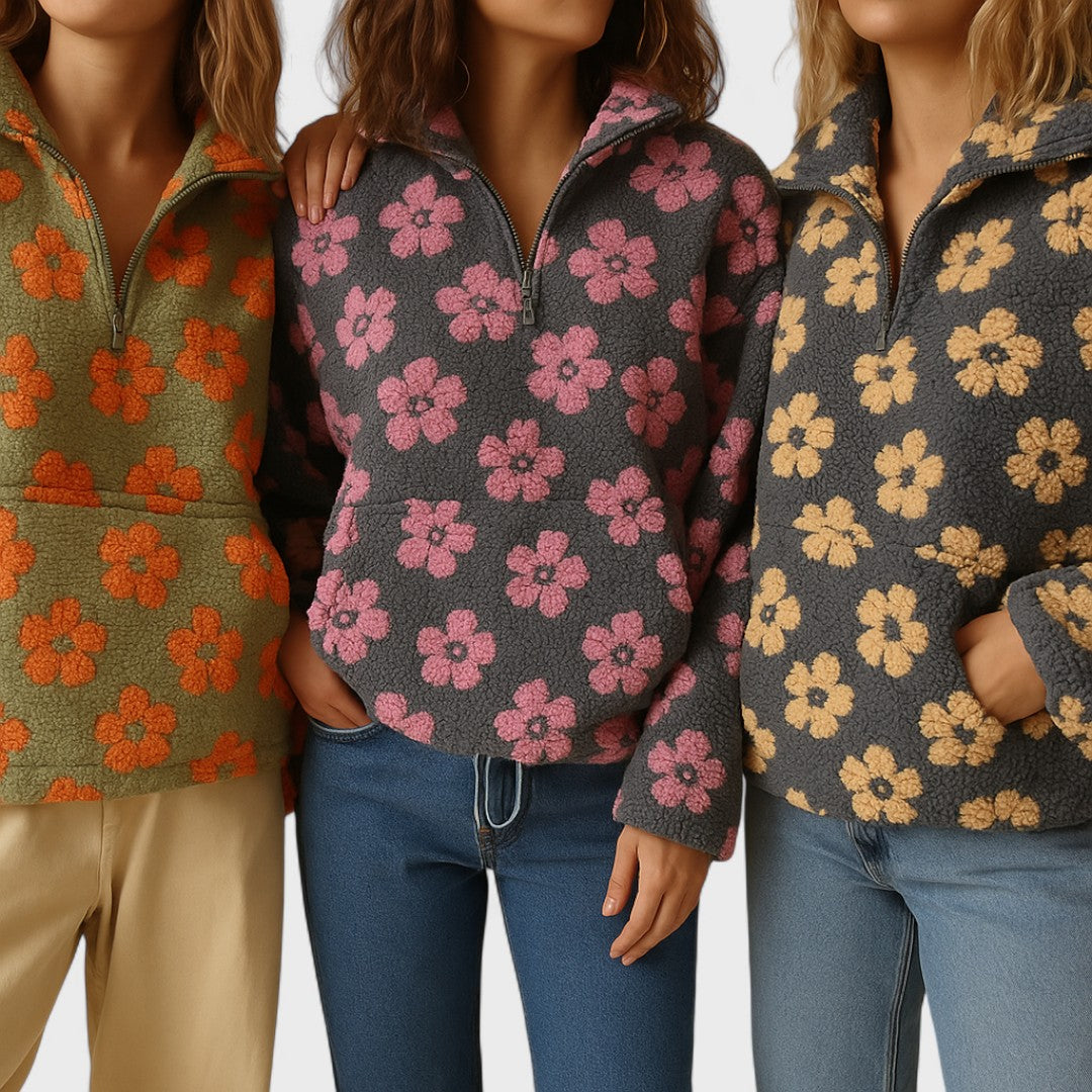 Margarita | Forro Polar con Patrón Floral
