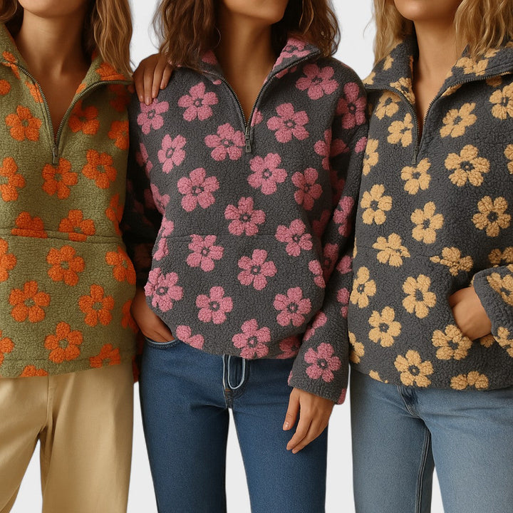 Margarita | Forro Polar con Patrón Floral