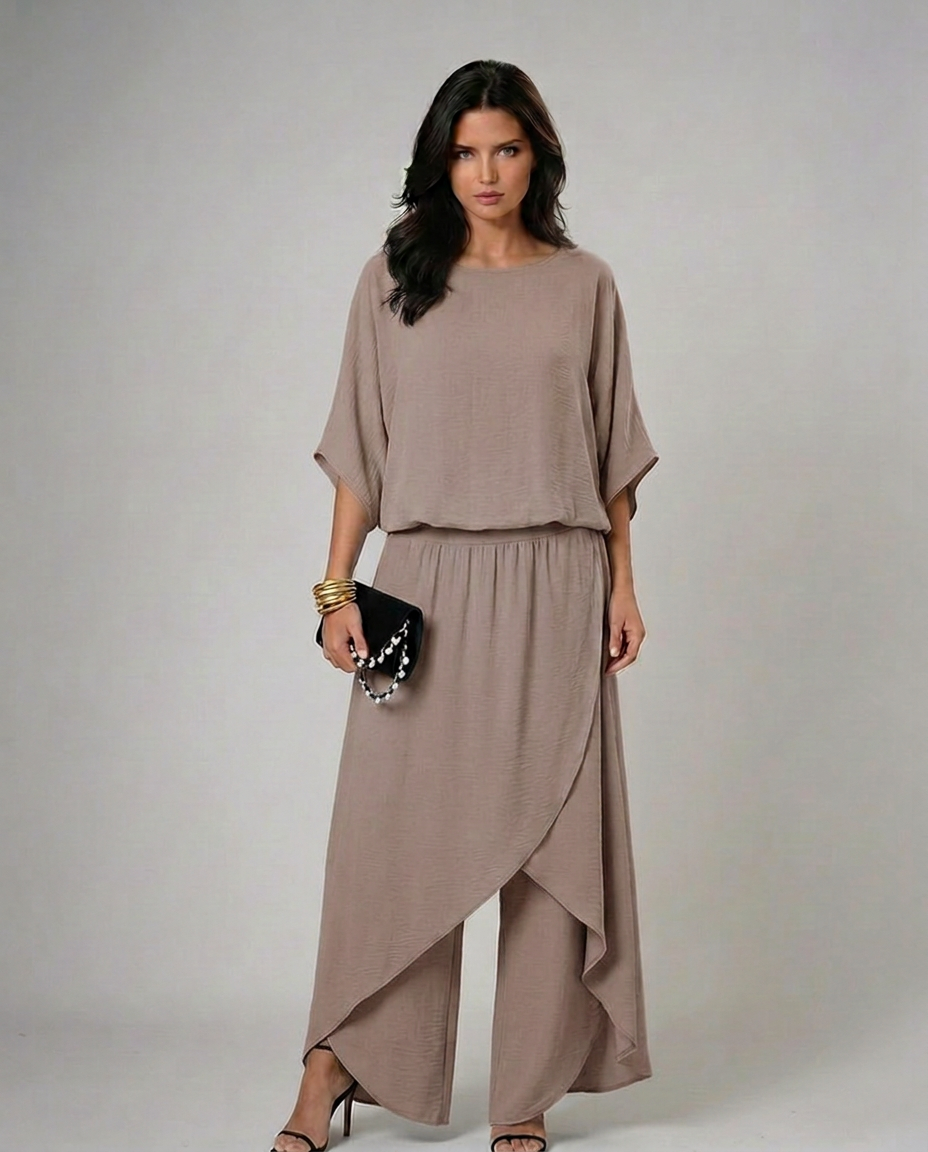 Isabel · Conjunto elegante con top y pantalón fluido
