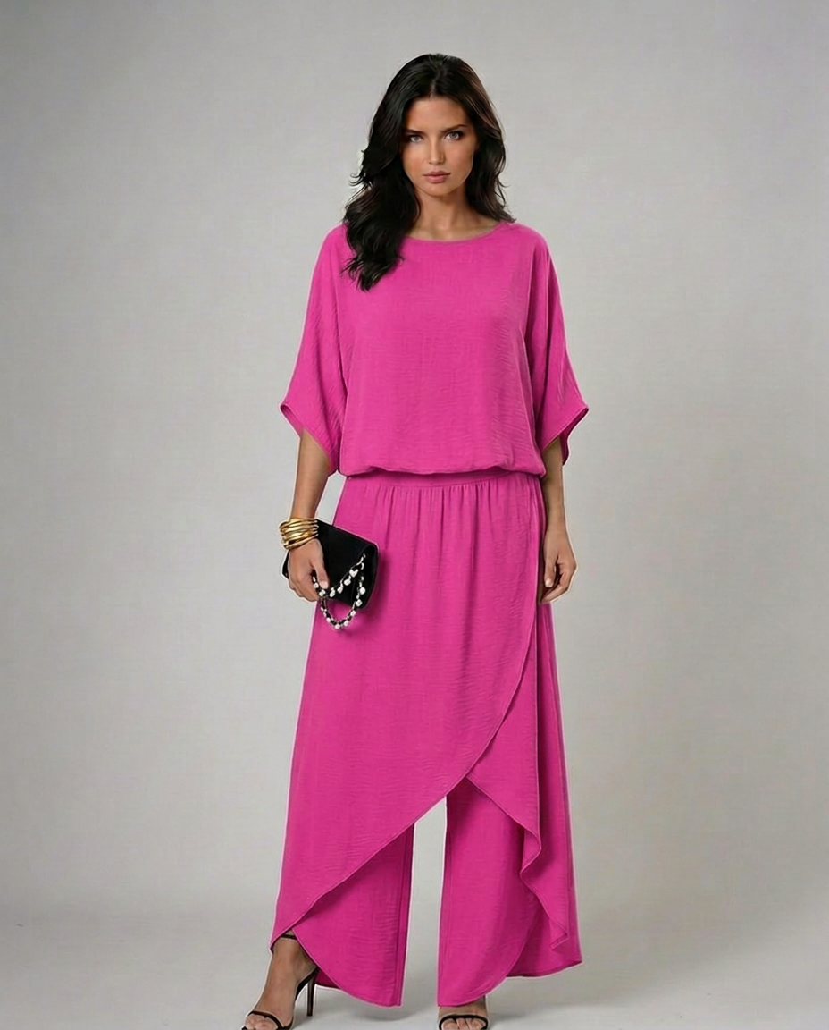 Isabel · Conjunto elegante con top y pantalón fluido