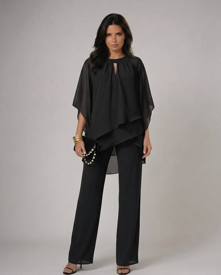 Concha · Conjunto casual con camisa y pantalón ancho