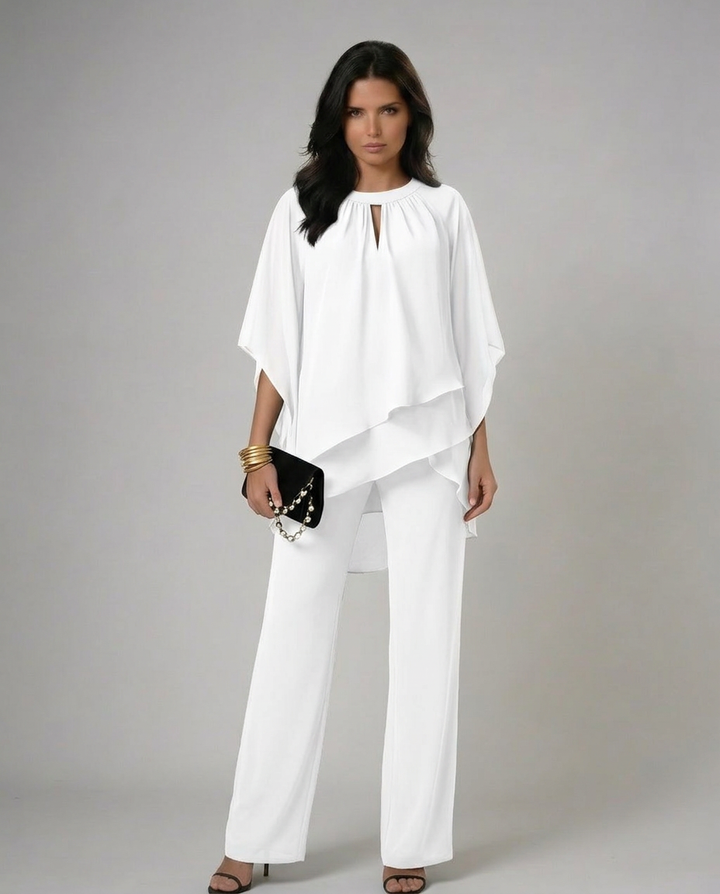 Concha · Conjunto casual con camisa y pantalón ancho