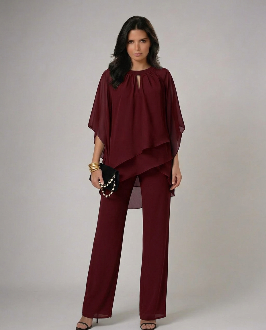 Concha · Conjunto casual con camisa y pantalón ancho